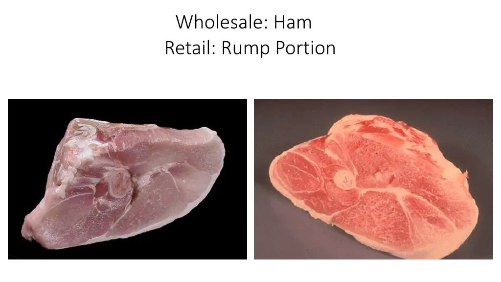 wholesale ham retail rump portion