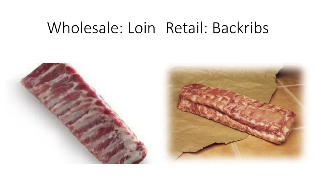 wholesale loin retail backribs