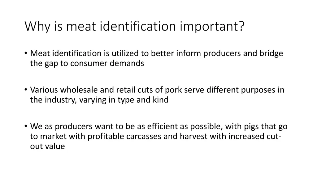 why is meat identification important