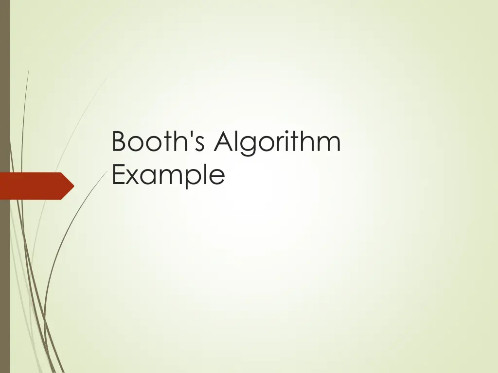 booth s algorithm example