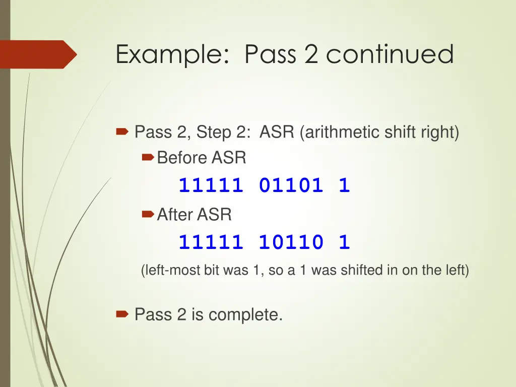 example pass 2 continued