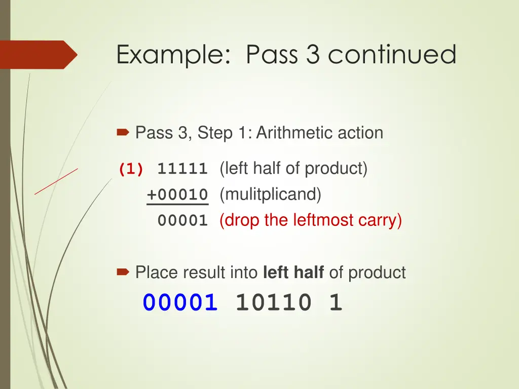 example pass 3 continued