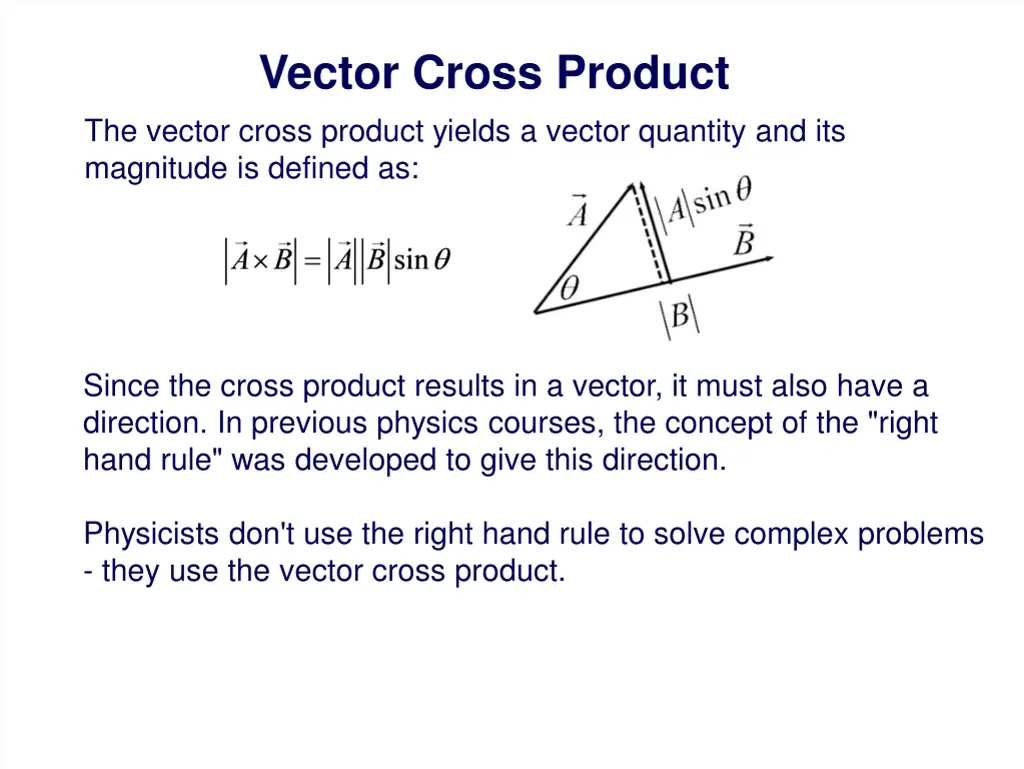 vector cross product