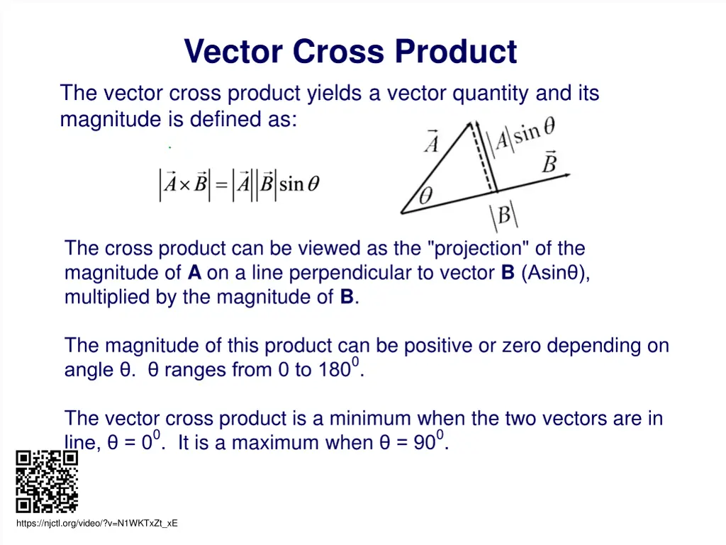 vector cross product the vector cross product