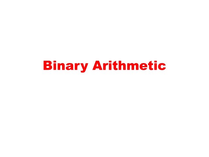 binary arithmetic