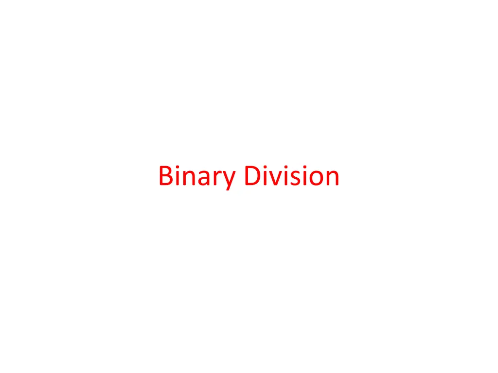 binary division