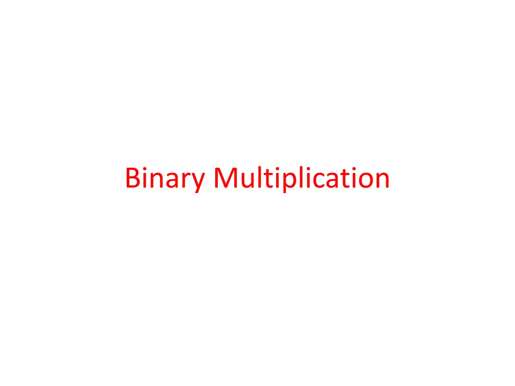 binary multiplication