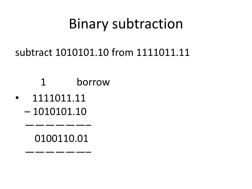 binary subtraction 3