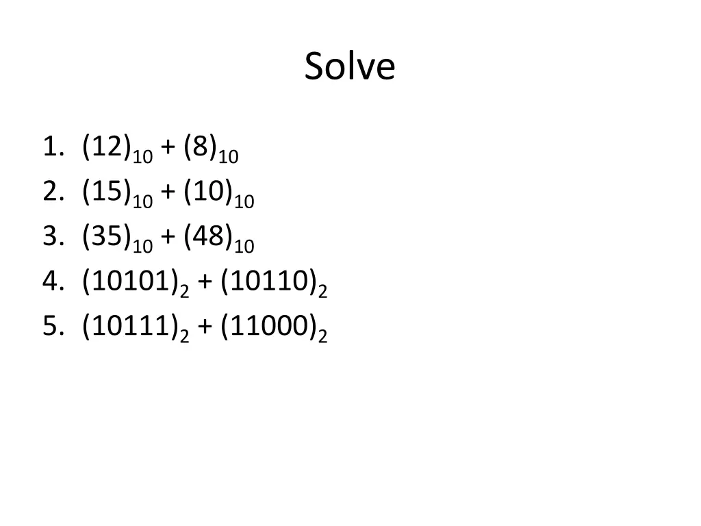 solve