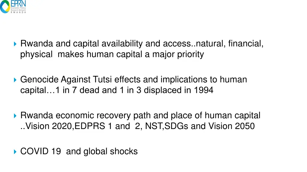 rwanda and capital availability and access