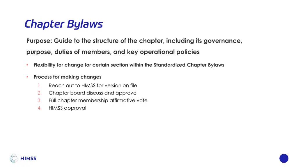 chapter bylaws