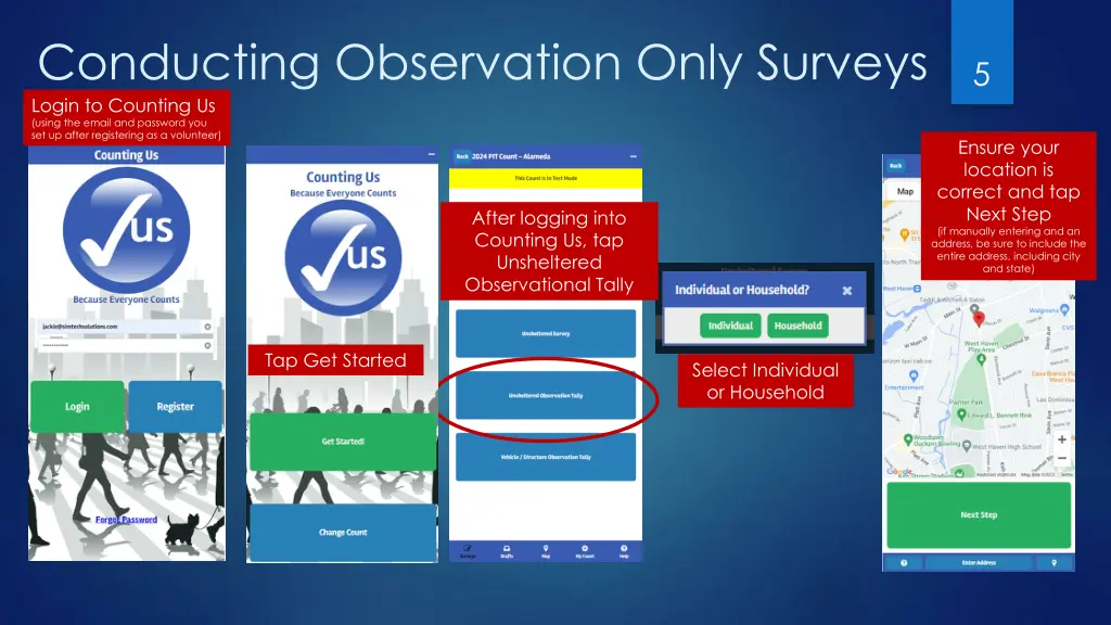 conducting observation only surveys login