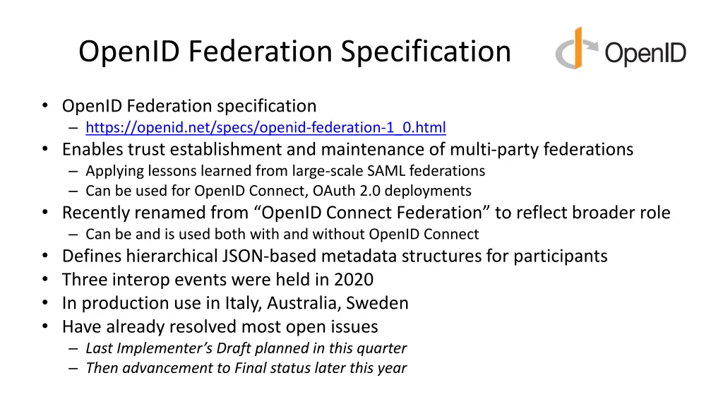 openid federation specification