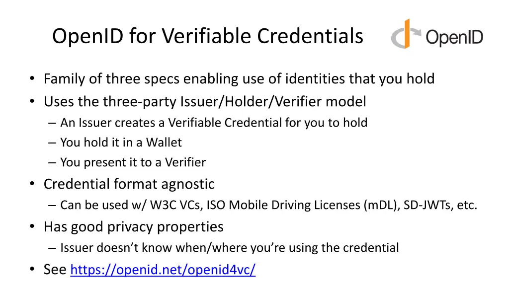 openid for verifiable credentials