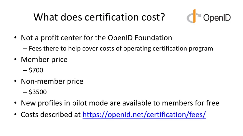 what does certification cost