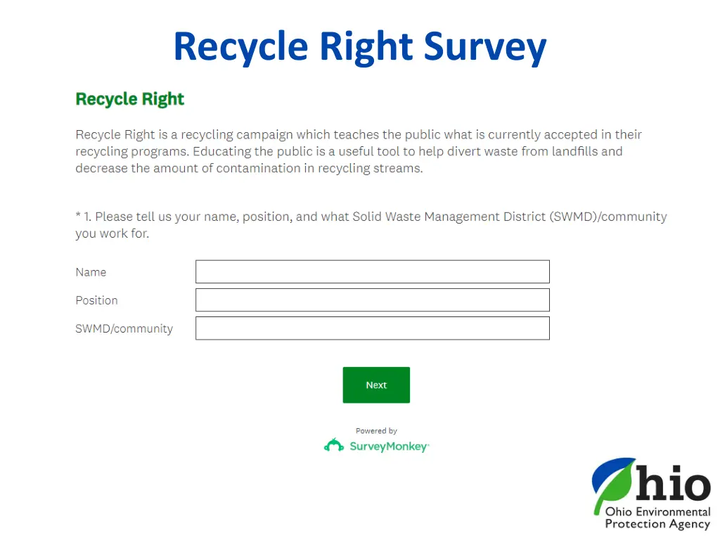 recycle right survey