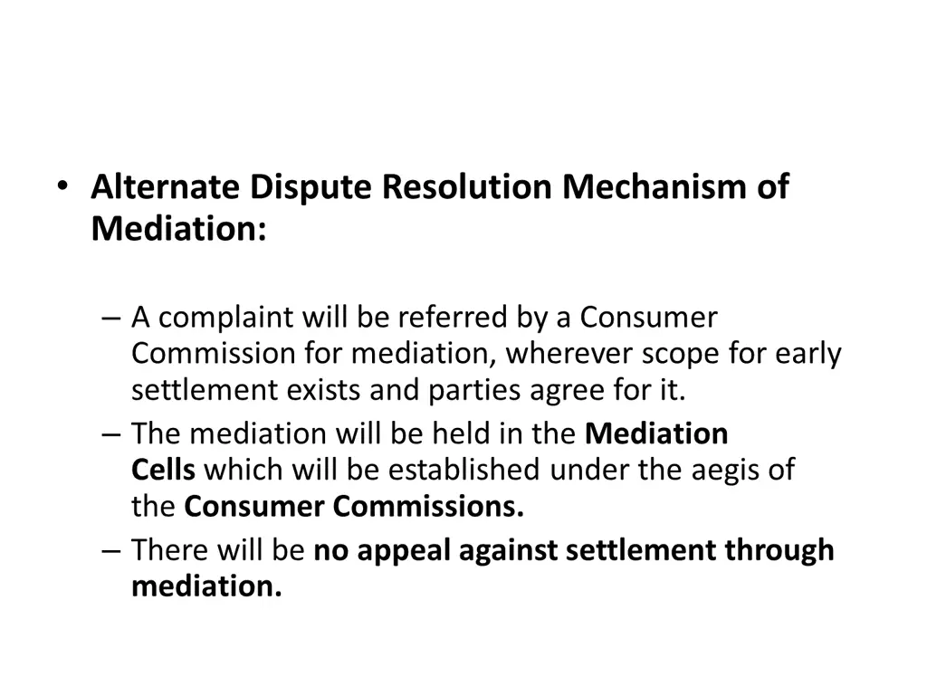 alternate dispute resolution mechanism