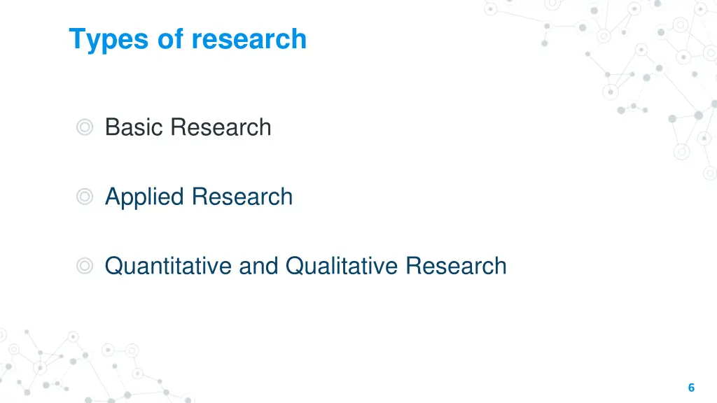 types of research