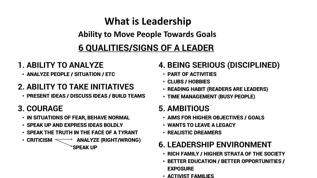 what is leadership ability to move people towards