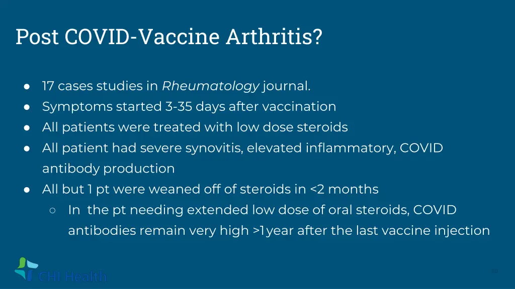 post covid vaccine arthritis