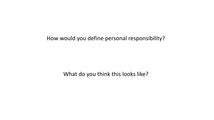 how would you define personal responsibility