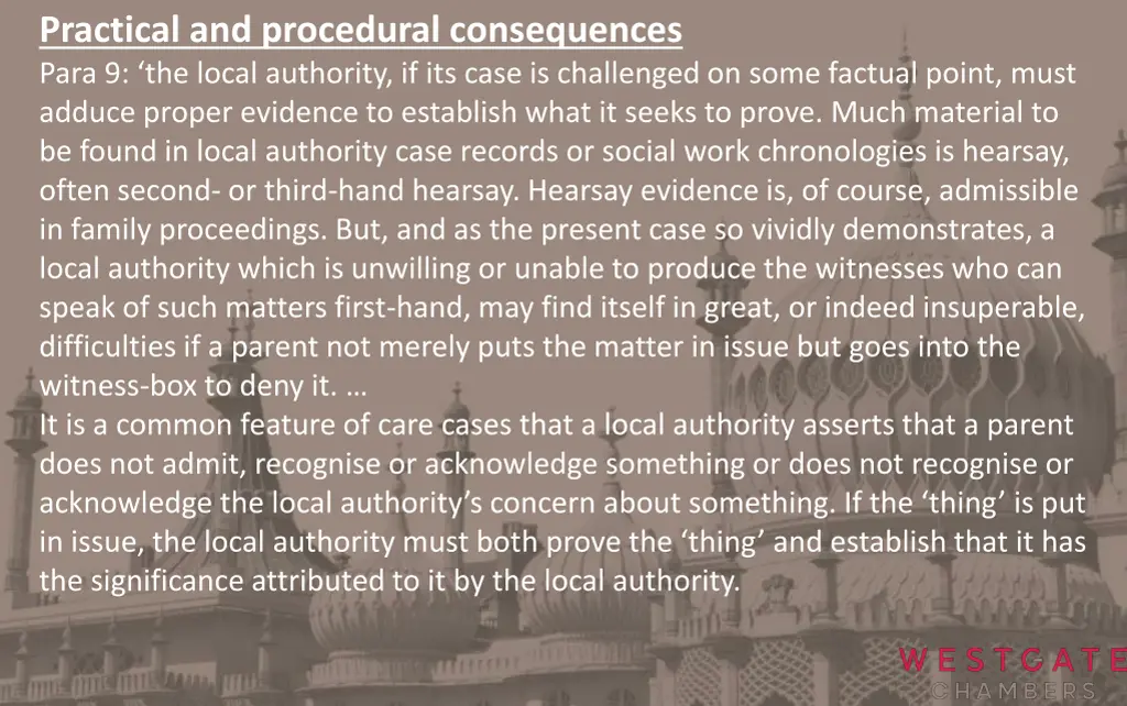 practical and procedural consequences para