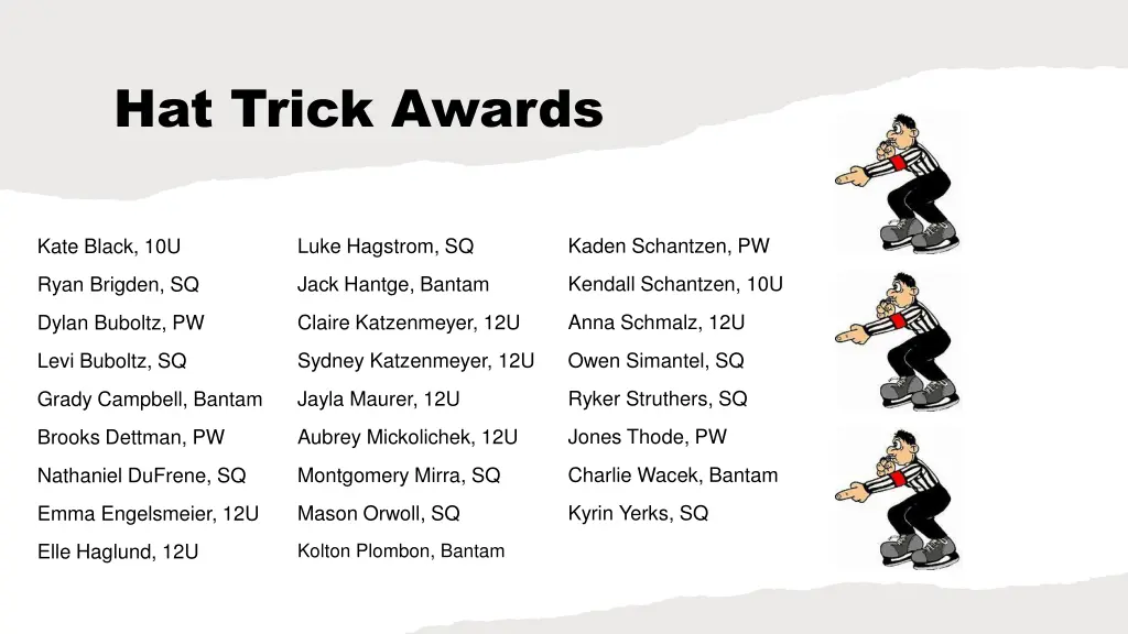 hat trick awards