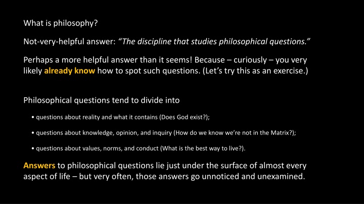 what is philosophy