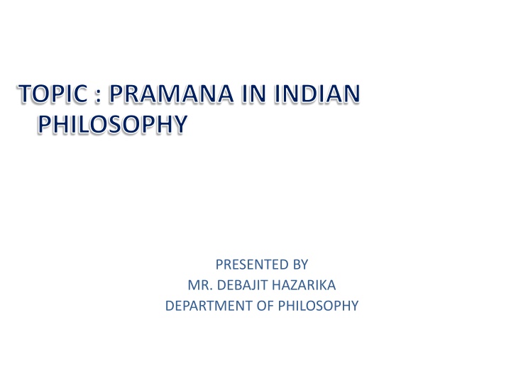 topic pramana in indian philosophy