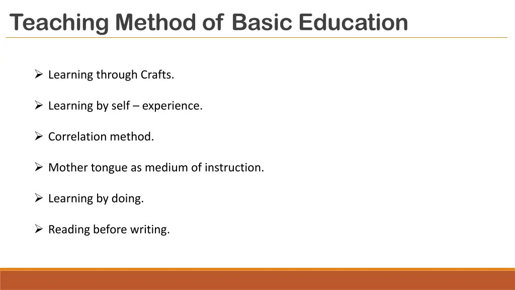 teaching method of basic education