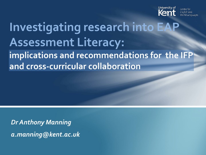 investigating research into eap assessment