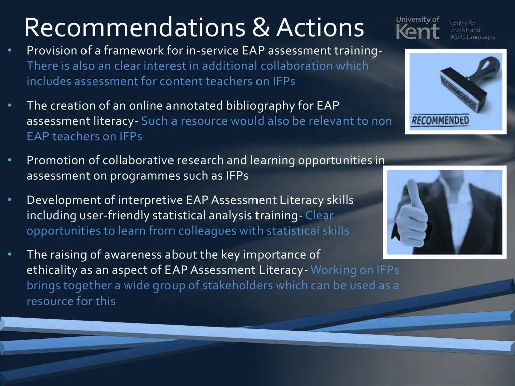 recommendations actions provision of a framework