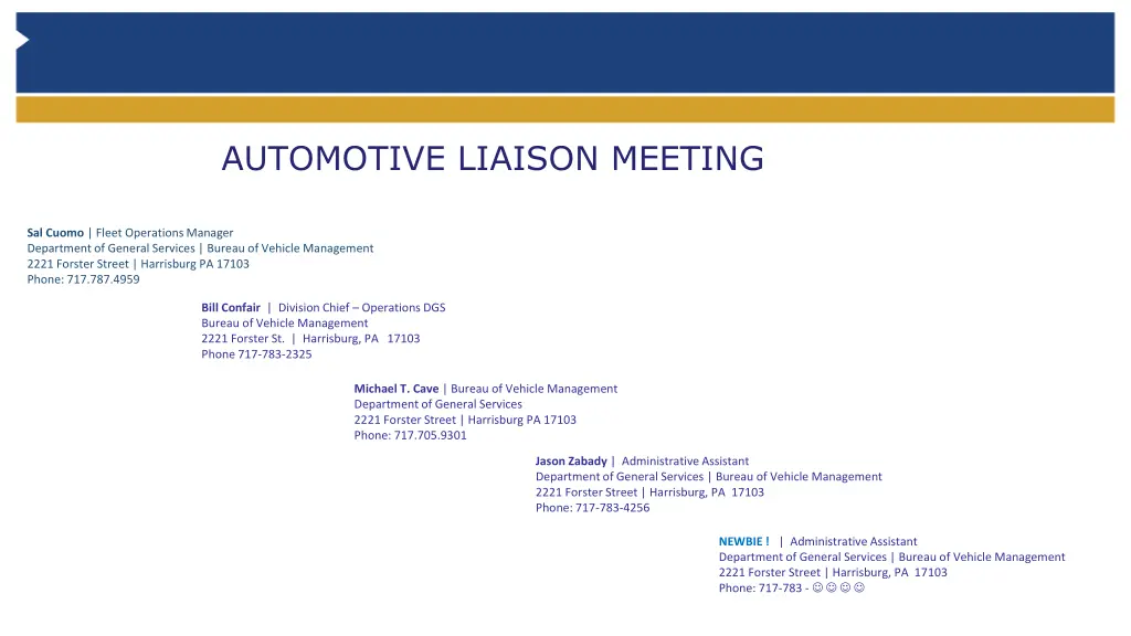 automotive liaison meeting 1