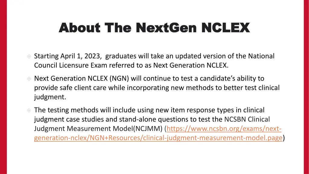 about the nextgen nclex about the nextgen nclex