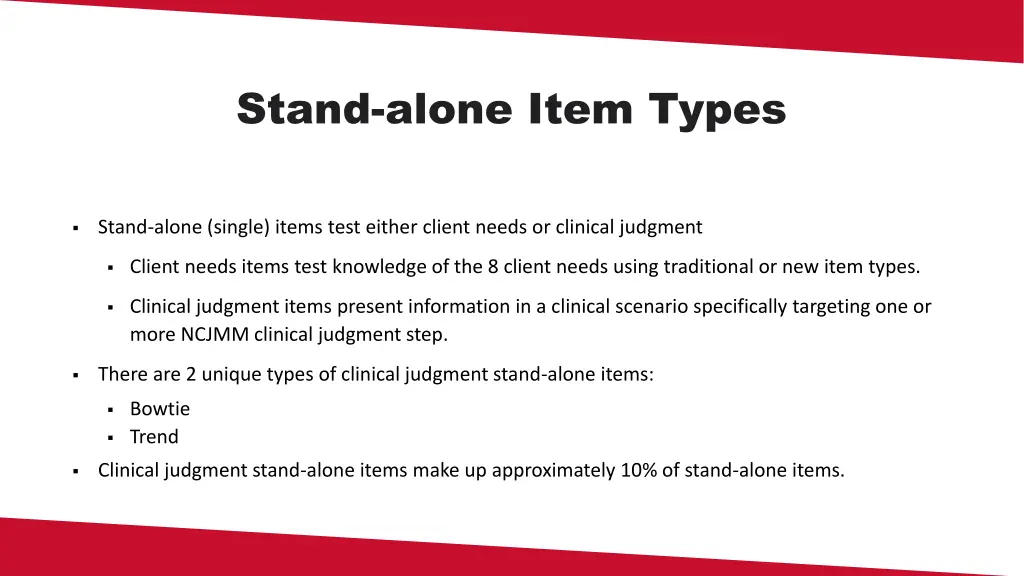 stand alone item types