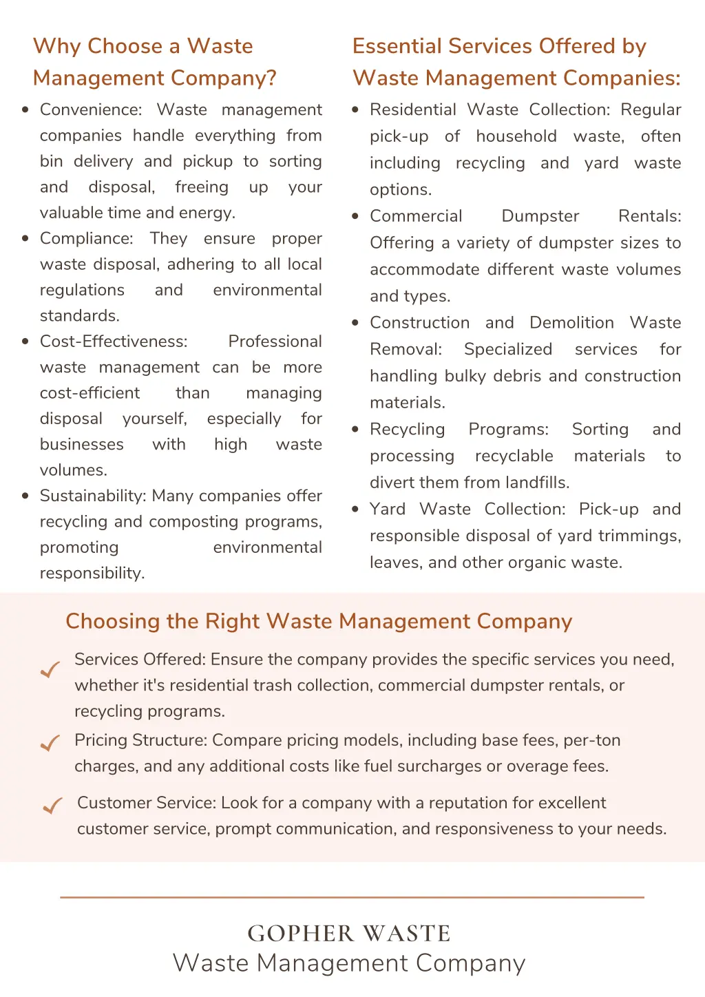 why choose a waste management company
