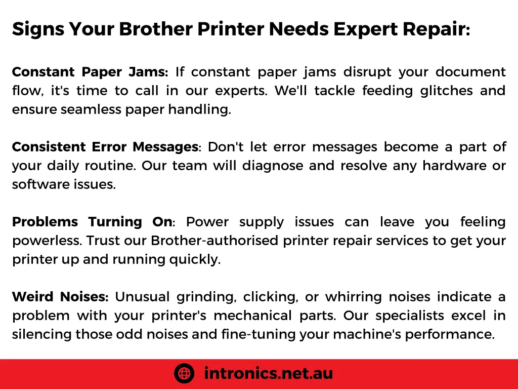 signs your brother printer needs expert repair