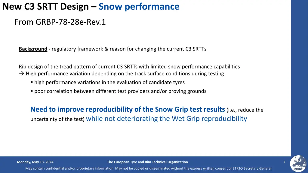 new c3 srtt design snow performance