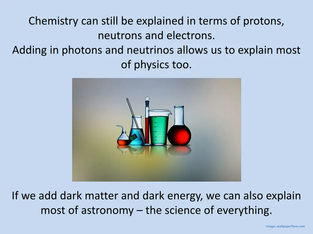 chemistry can still be explained in terms