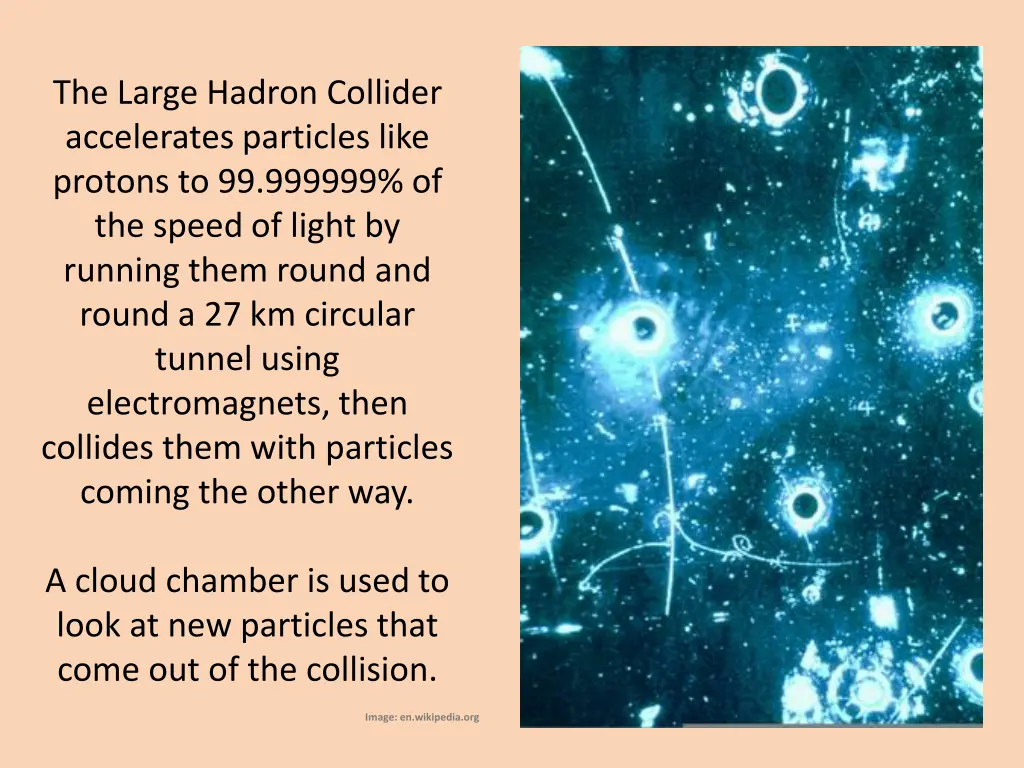 the large hadron collider accelerates particles