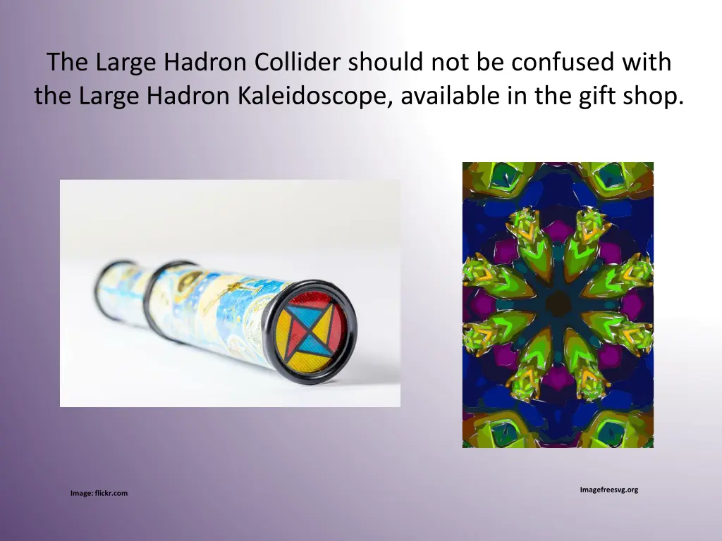 the large hadron collider should not be confused