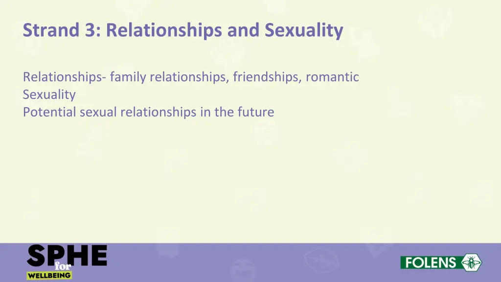 strand 3 relationships and sexuality