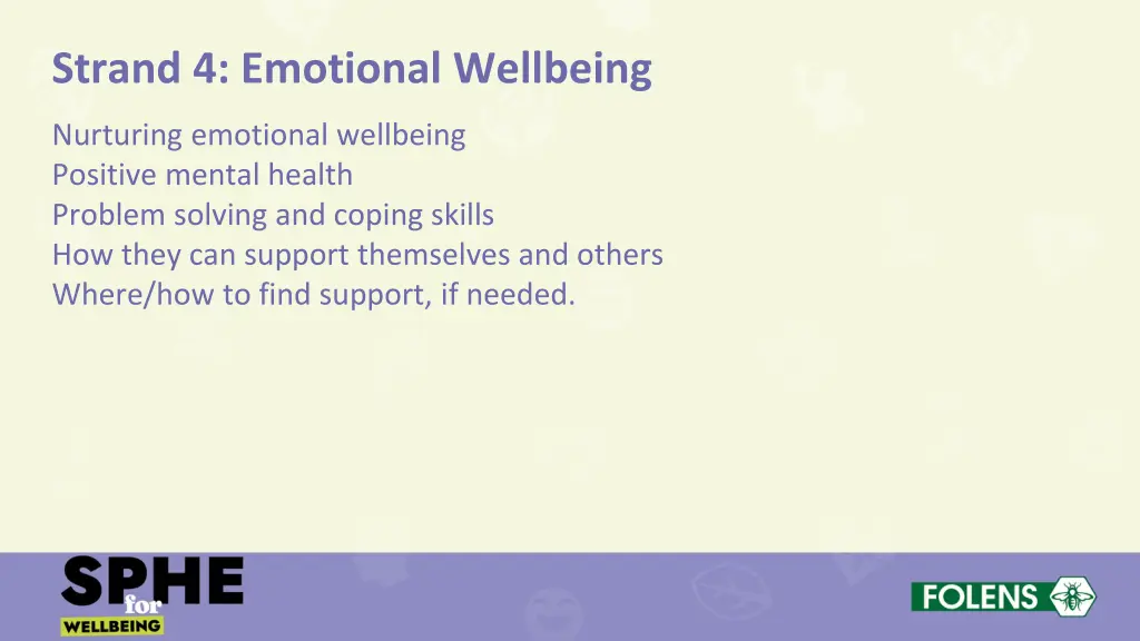 strand 4 emotional wellbeing