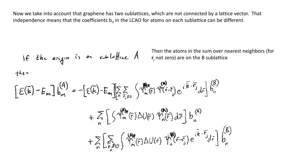 now we take into account that graphene