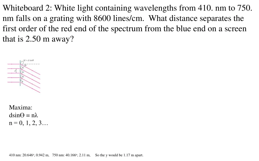 whiteboard 2 white light containing wavelengths