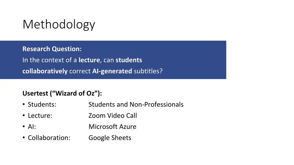 methodology