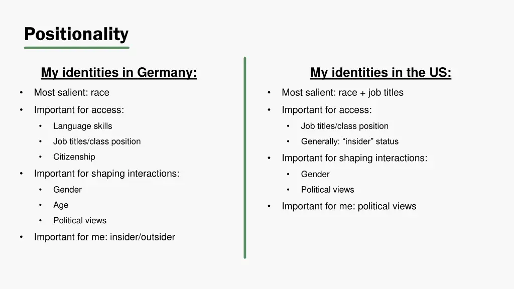 positionality 1