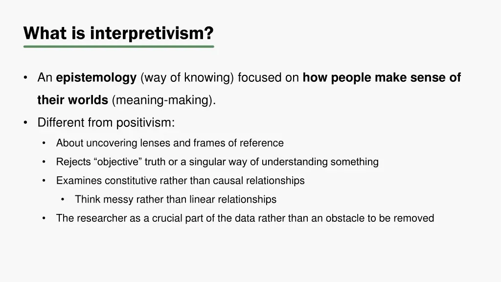 what is interpretivism