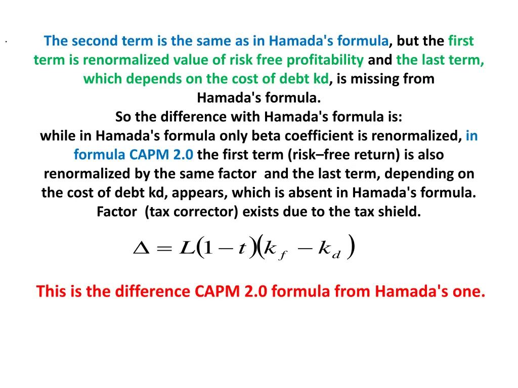 the second term is the same as in hamada