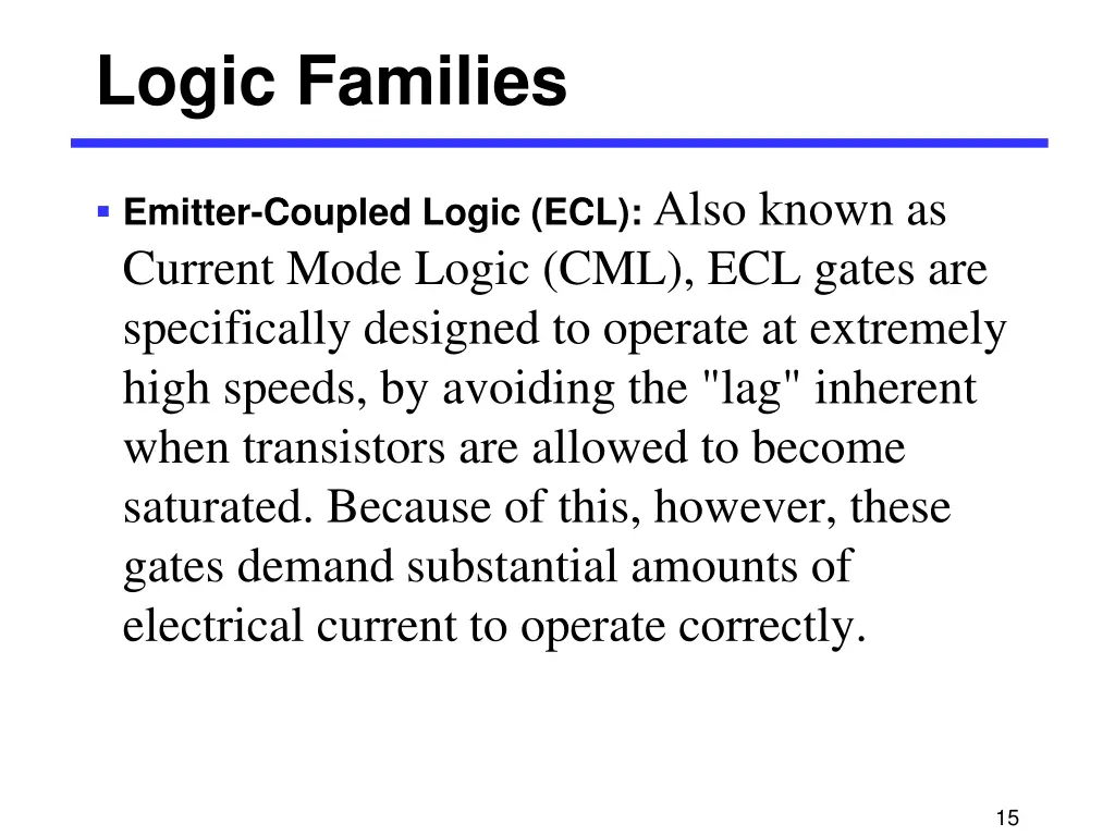 logic families 11